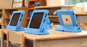 image of adaptive ipads on desk